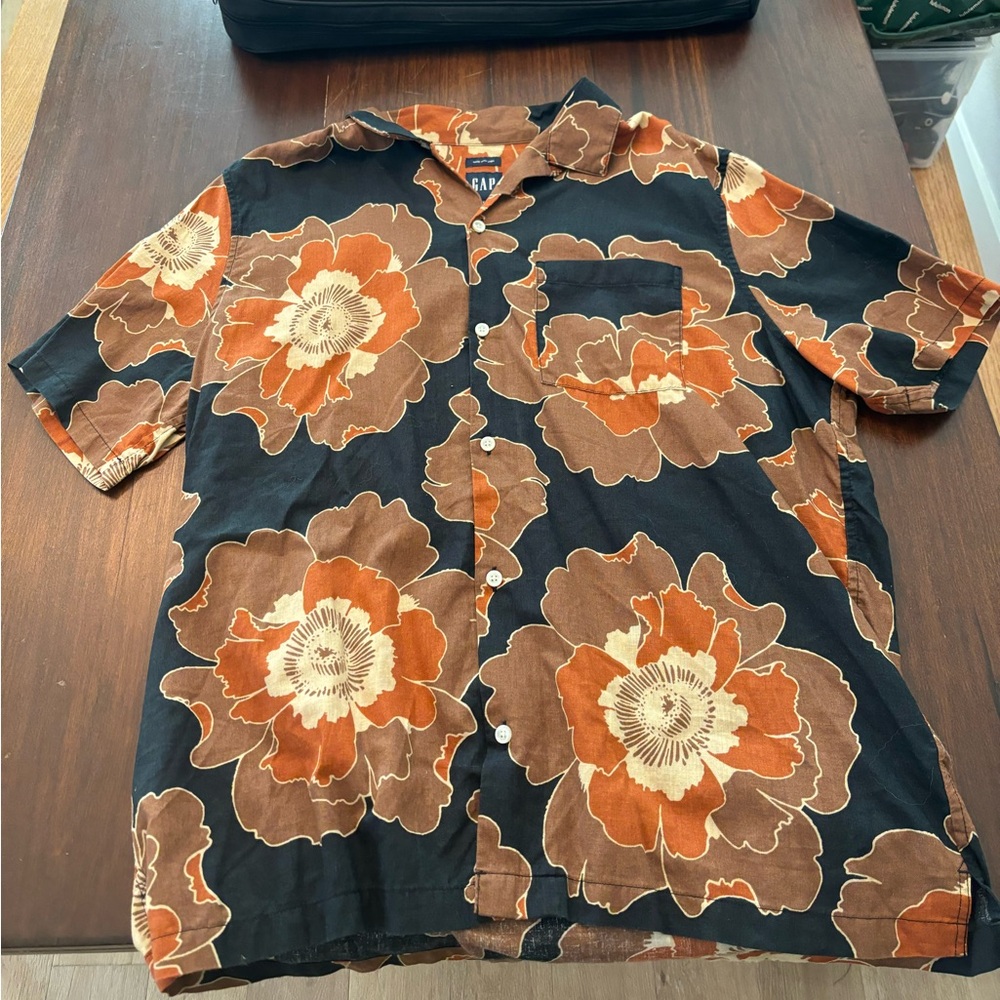 Gap camp collar ss shirt